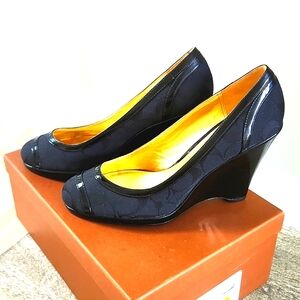 Coach Women’s Hendrick patent wedge heels